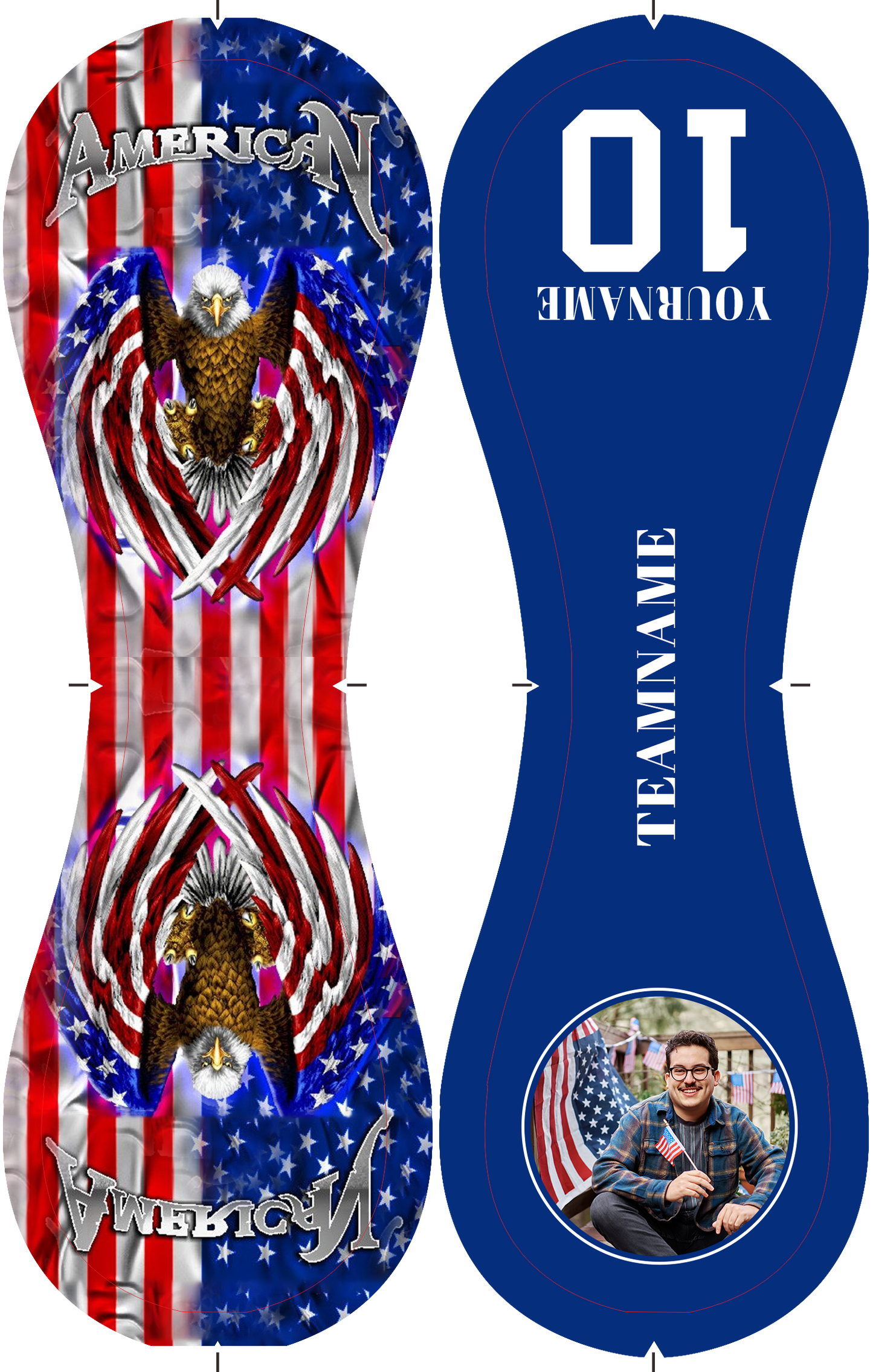 Personalized Royal American Flag Eagle Photo Baseballs