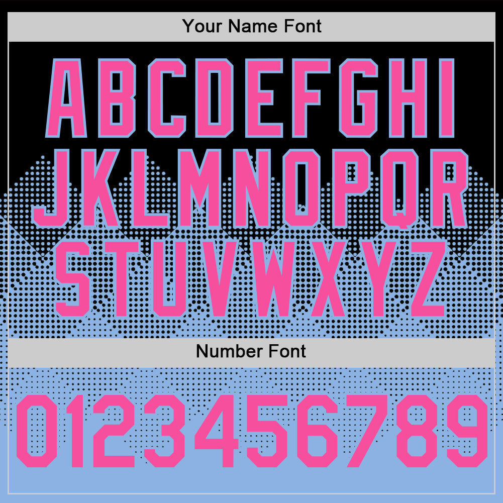 Custom Black Pink-Light Blue 3D Pattern Design Gradient Square Shapes Authentic Baseball Jersey