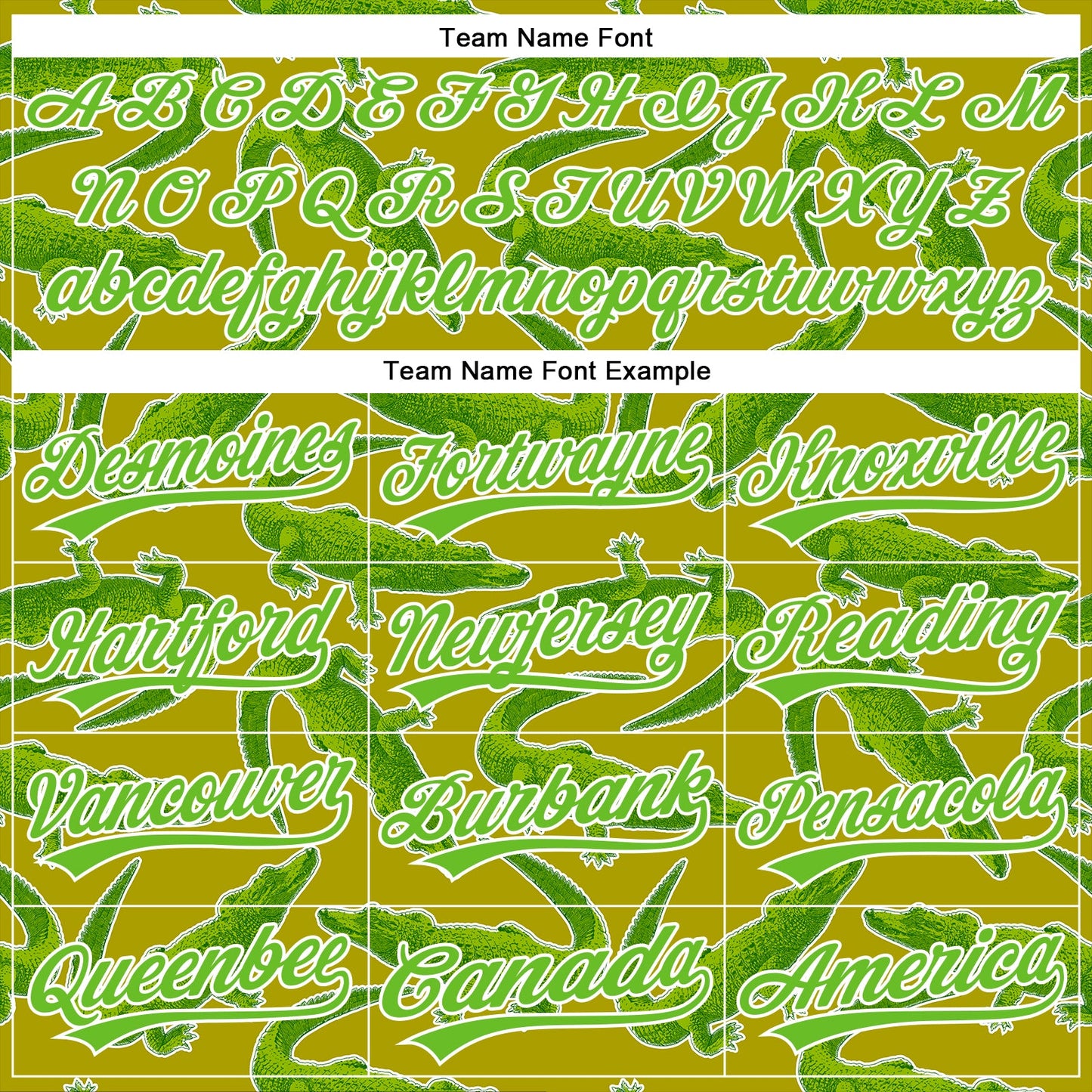 Custom Olive Aurora Green-White 3D Pattern Design Crocodile And Plant Authentic Baseball Jersey