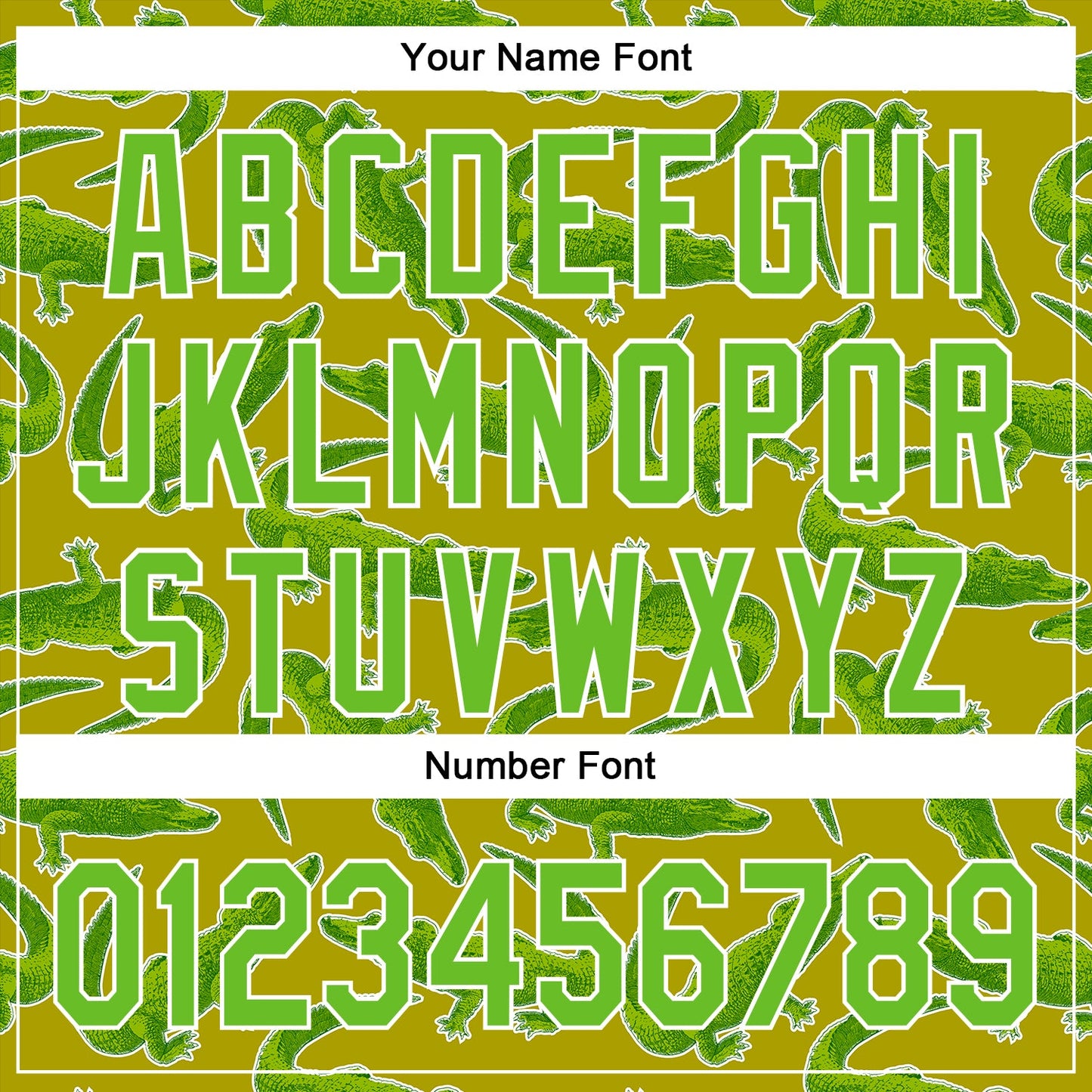 Custom Olive Aurora Green-White 3D Pattern Design Crocodile And Plant Authentic Baseball Jersey