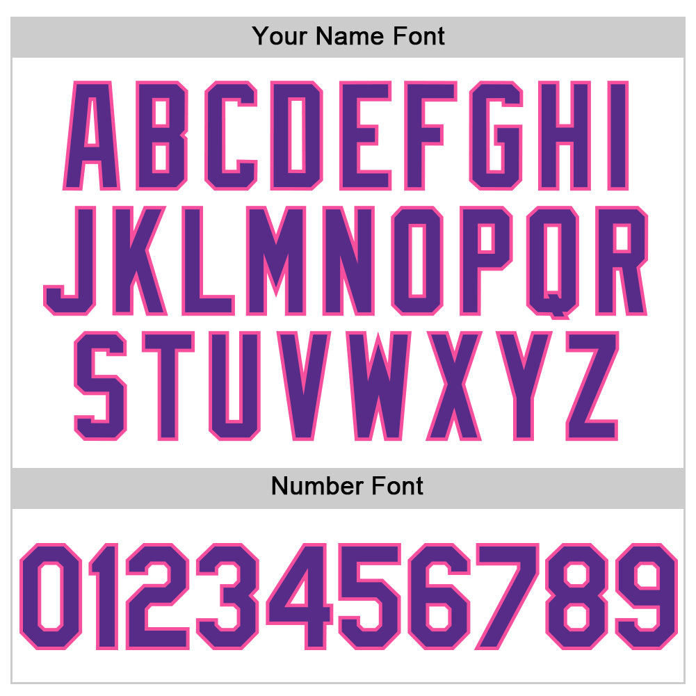 Custom White Purple-Pink Line Authentic Baseball Jersey