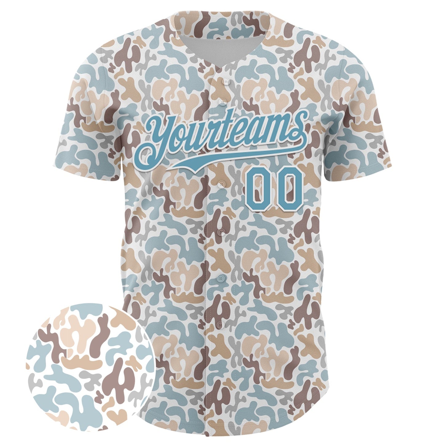 Custom White Shadow Blue 3D Pattern Design Abstract Spots Authentic Baseball Jersey