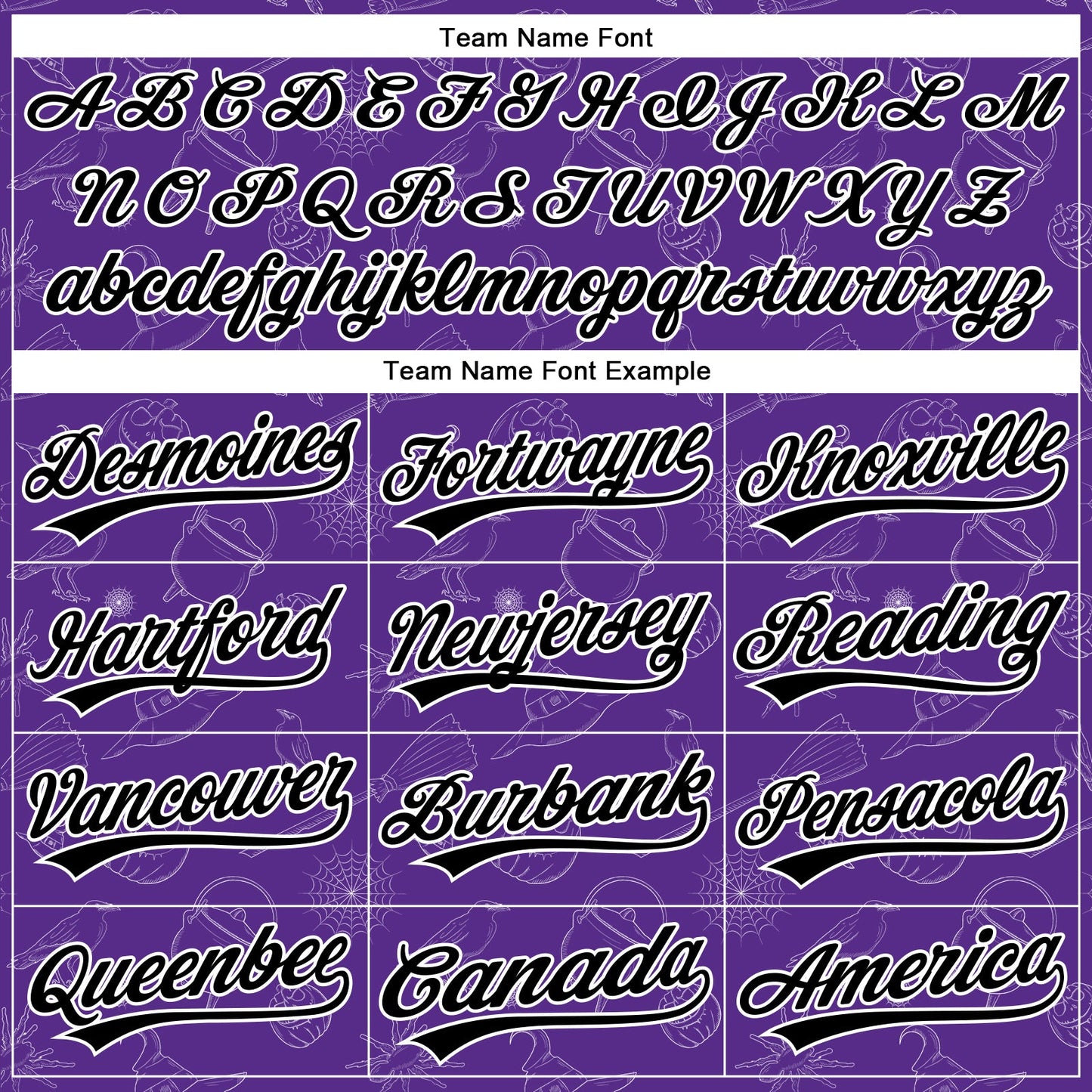Custom Purple Black-White 3D Halloween Authentic Baseball Jersey