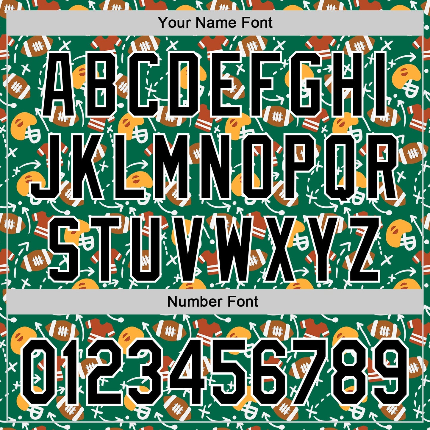 Custom Kelly Green Black-White Comic Doodle Ballgame 3D Pattern Design Authentic Baseball Jersey