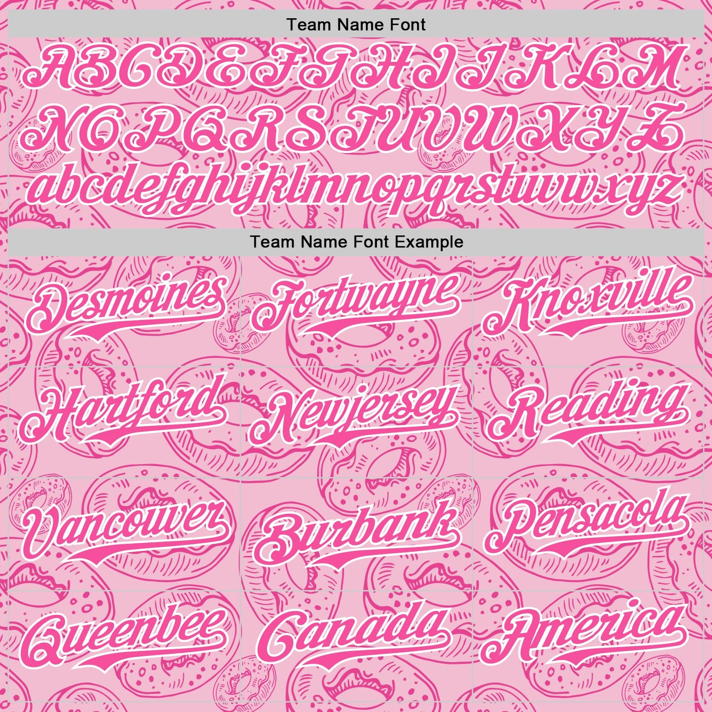 Custom Light Pink Pink-White 3D Pattern Design Christmas Foodie Food Dessert Donut Authentic Baseball Jersey