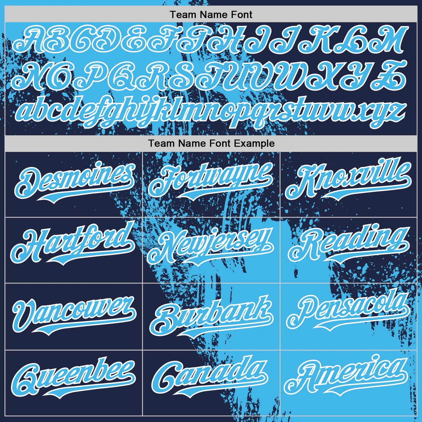 Custom Sky Blue Navy-White 3D Pattern Design Abstract Brush Stroke Authentic Baseball Jersey
