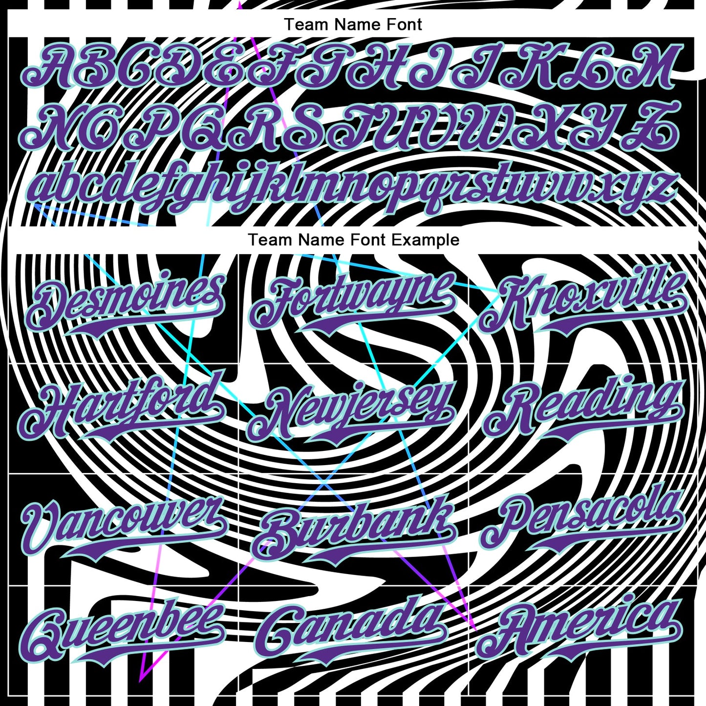 Custom Black Purple-Ice Blue 3D Pattern Design Rave Psychedelic Fluid Art Authentic Baseball Jersey