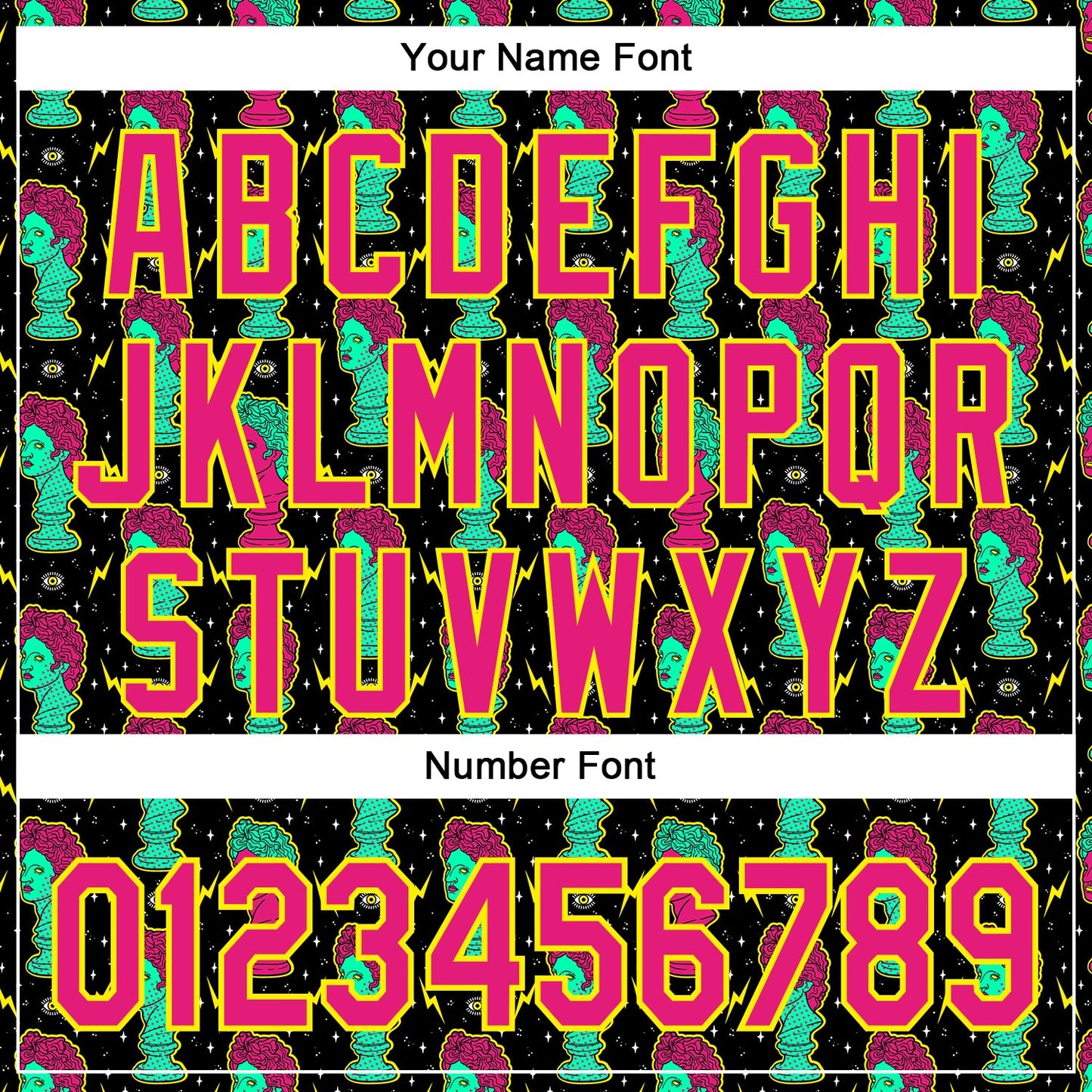 Custom Black Hot Pink-Light Yellow 3D Pattern Design Rave Psychedelic Sculpture Authentic Baseball Jersey