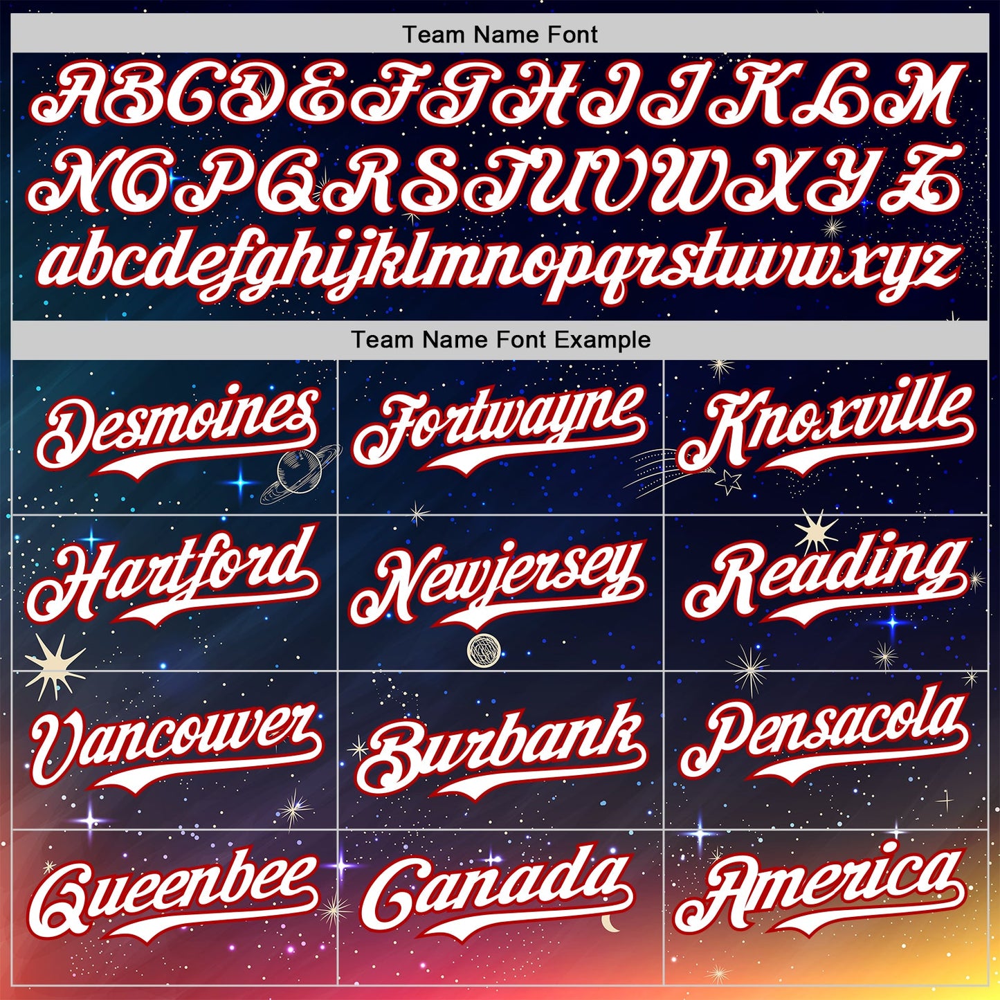 Custom Navy White-Red 3D Pattern Design Space Galaxy Star Authentic Baseball Jersey