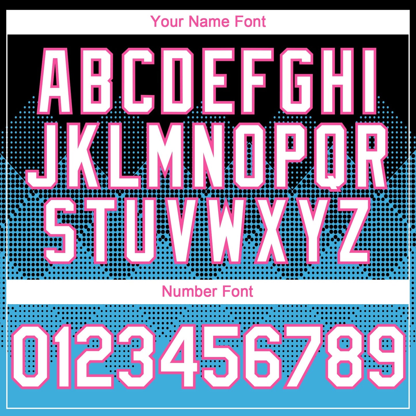 Custom Black White Sky Blue-Pink 3D Gradient Square Shape Authentic Baseball Jersey