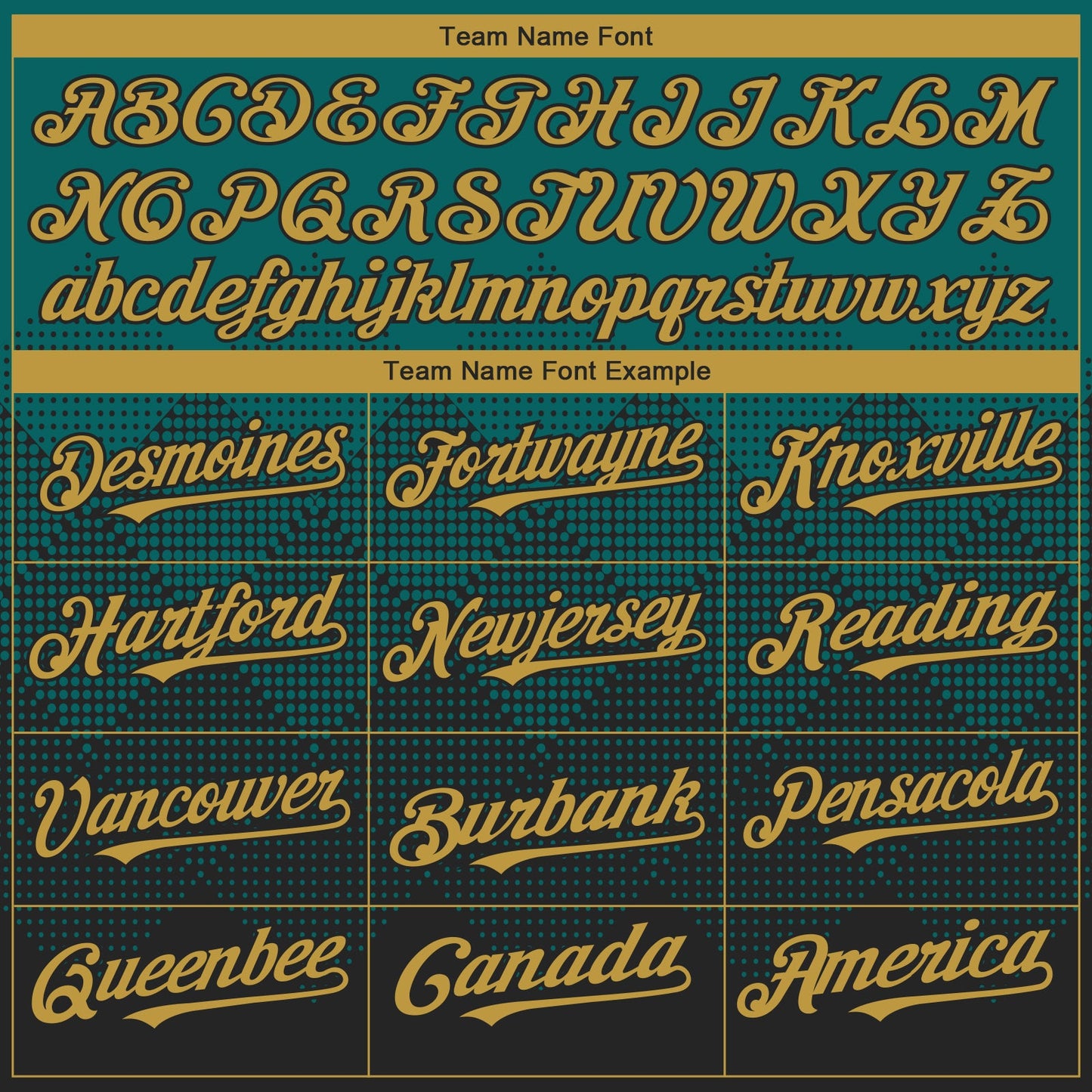 Custom Teal Old Gold-Black 3D Gradient Square Shape Authentic Baseball Jersey