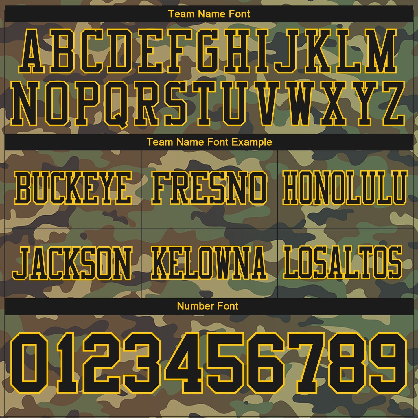 Custom Camo Black-Yellow 3D Pattern Salute To Service Mesh Authentic Football Jersey