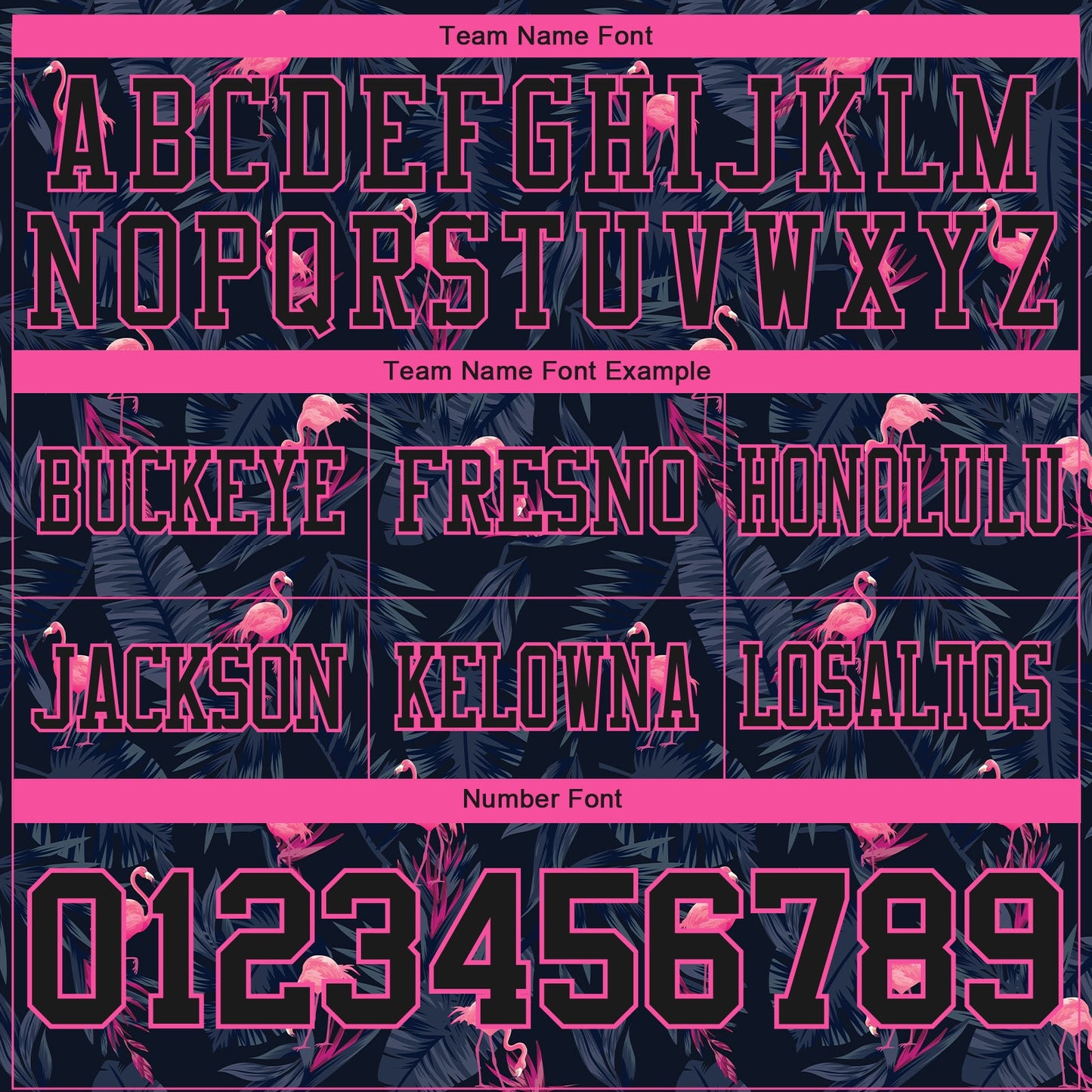 Custom Black Pink 3D Pattern Flamingo Mesh Authentic Football Jersey