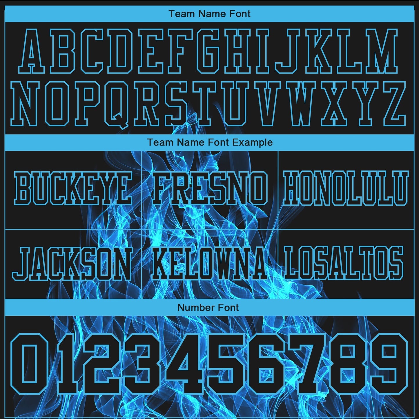 Custom Black Sky Blue 3D Pattern Flame Mesh Authentic Football Jersey