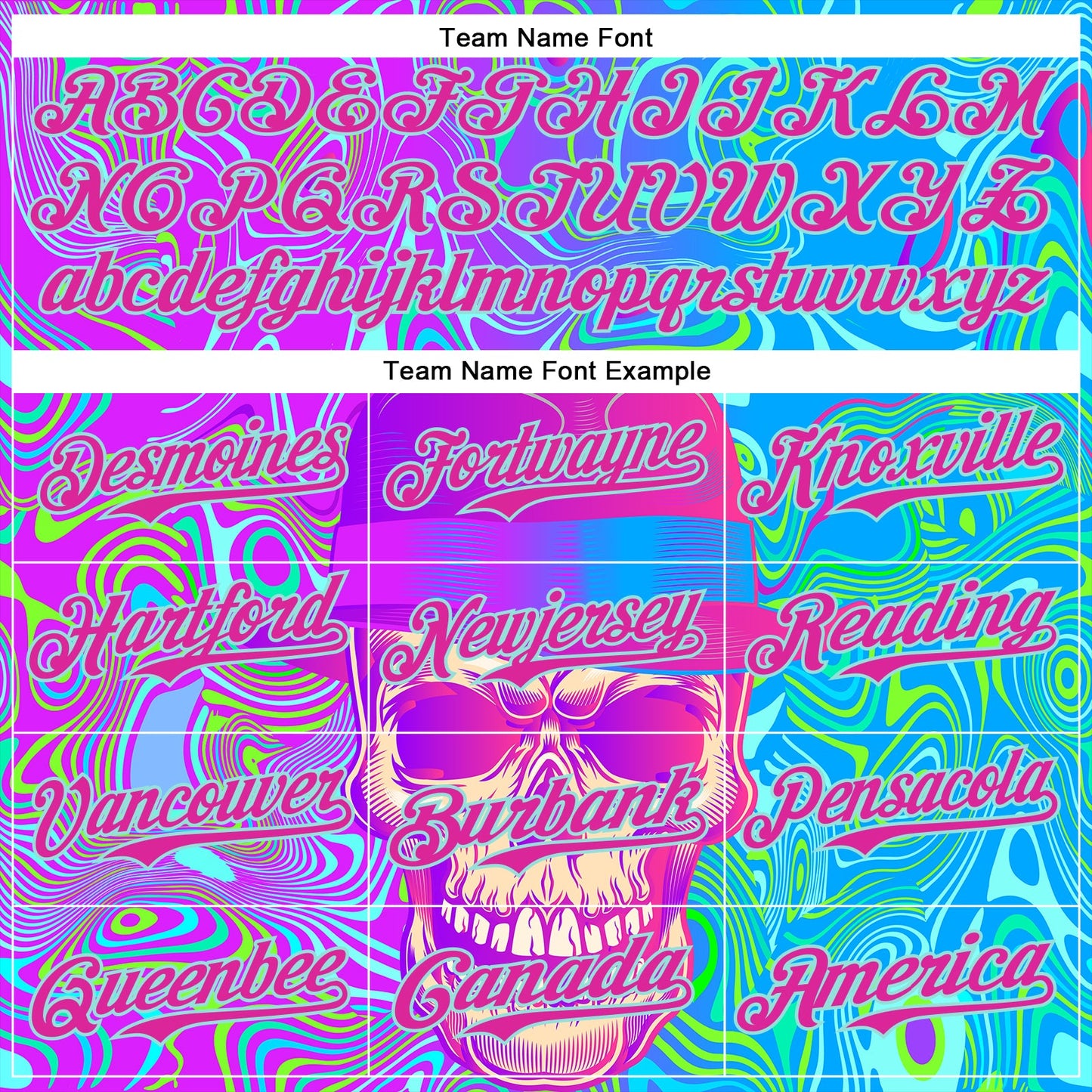 Custom Blue Deep Pink-Ice Blue 3D Pattern Design Trippy Magic Mushrooms Skull Authentic Baseball Jersey
