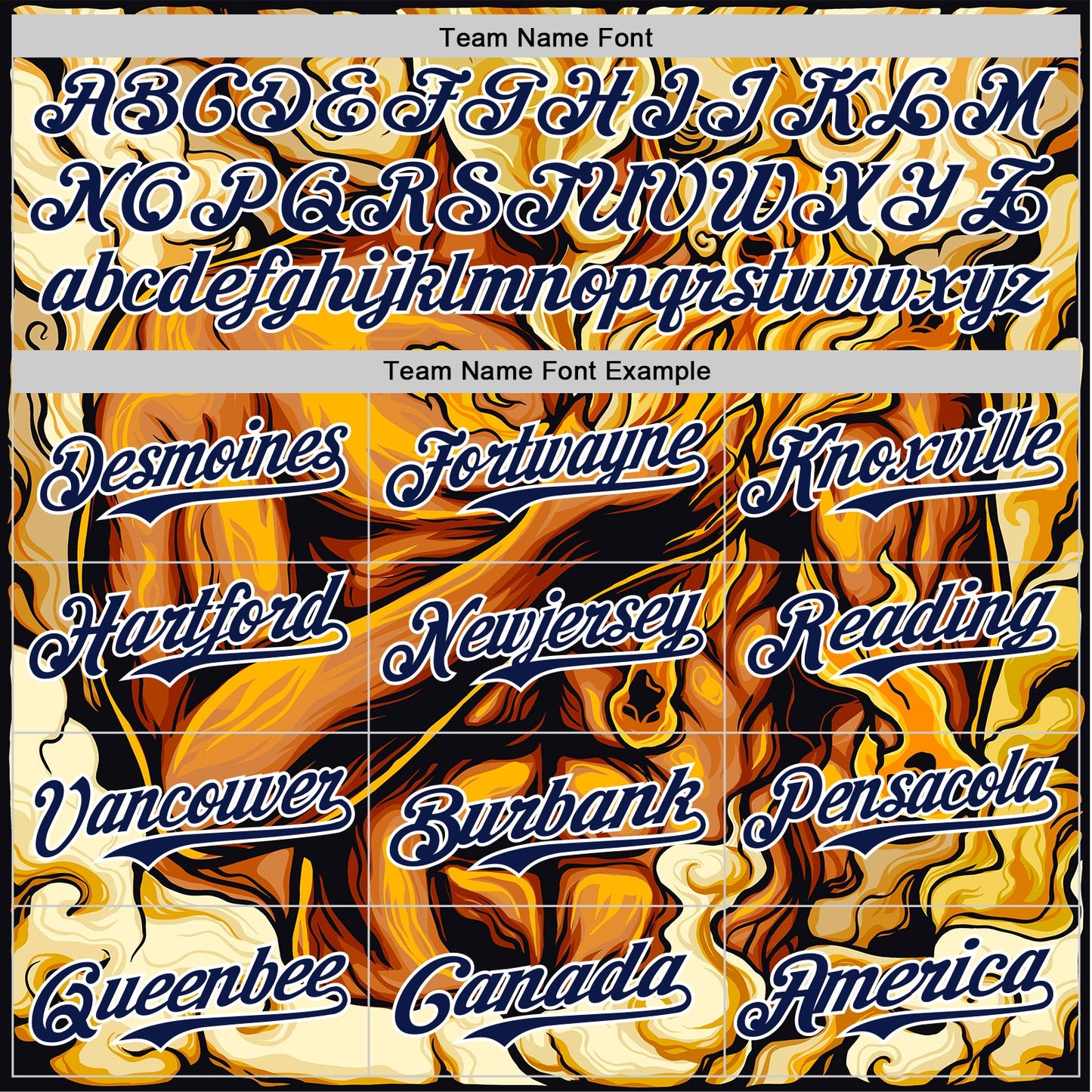 Custom Gold Navy-White 3D Pattern Design Burner Costumes Flame Authentic Baseball Jersey