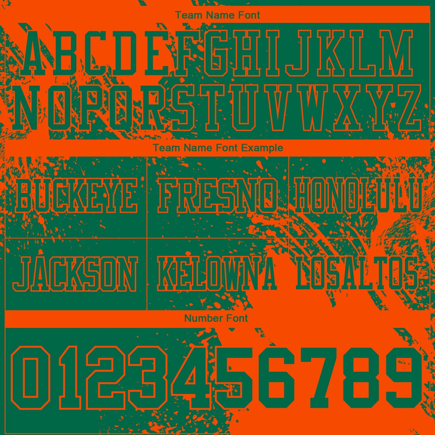 Custom Kelly Green Orange 3D Pattern Abstract Brush Stroke Mesh Authentic Football Jersey