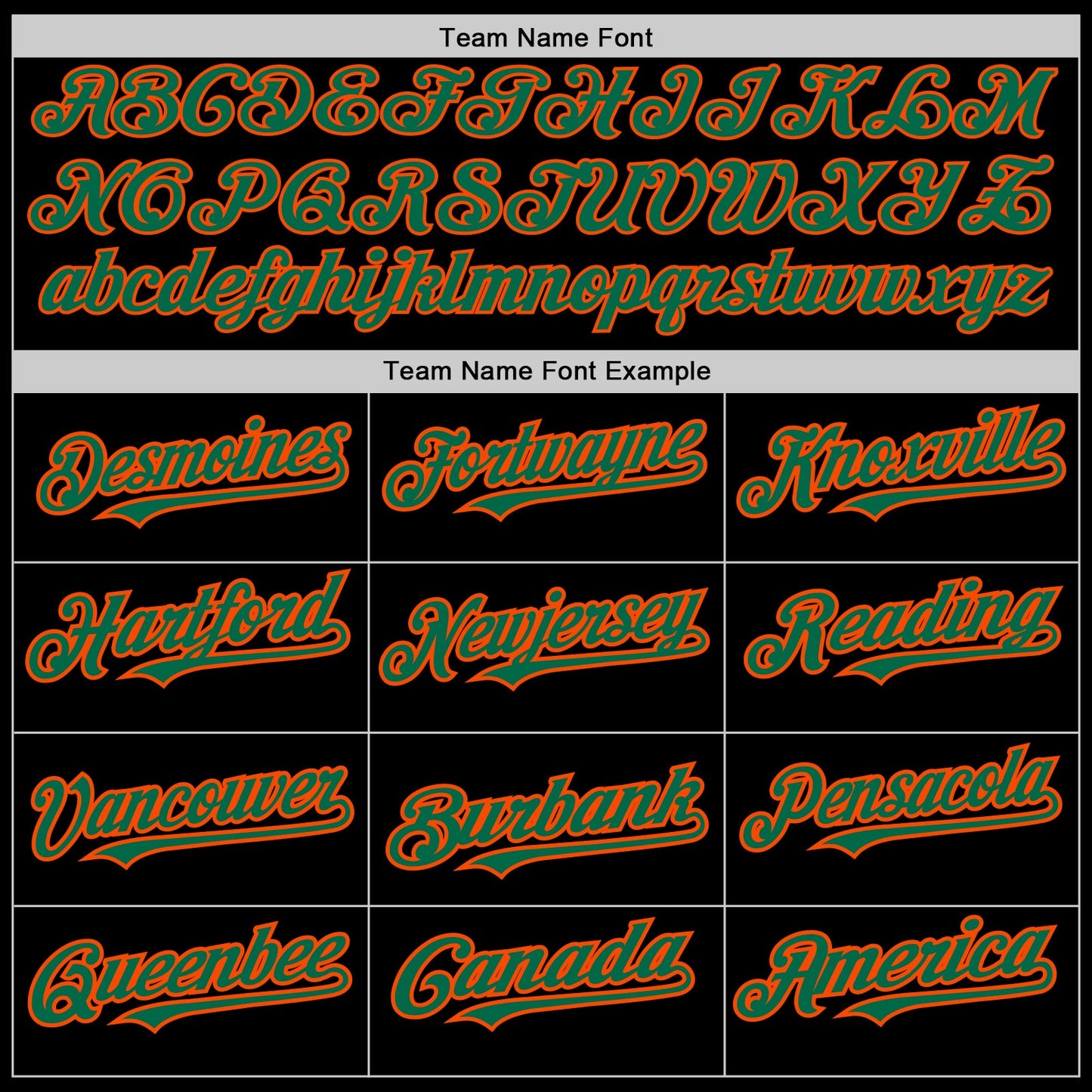 Custom Black Kelly Green-Orange 3 Colors Arm Shapes Authentic Baseball Jersey