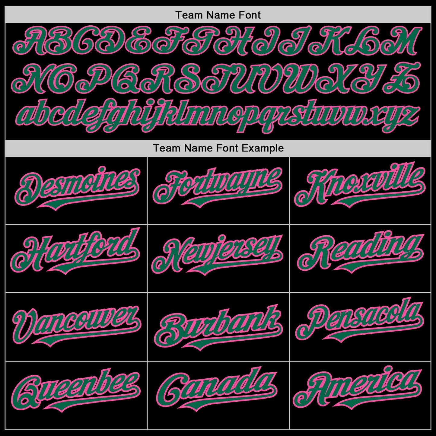 Custom Black Kelly Green-Pink 3 Colors Arm Shapes Authentic Baseball Jersey