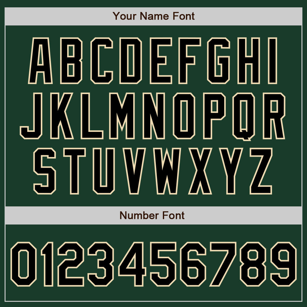 Custom Green Black-City Cream 3 Colors Arm Shapes Authentic Baseball Jersey
