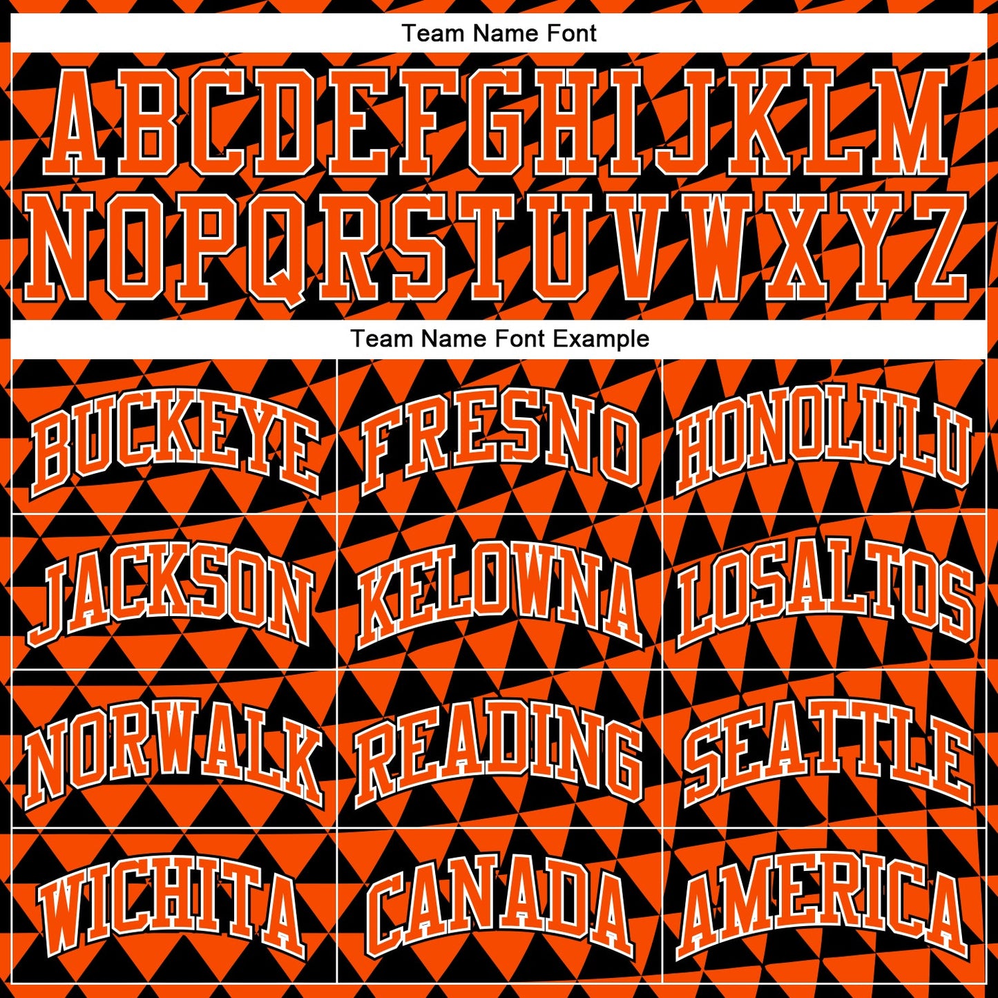 Custom Orange White-Black Triangle Shapes Round Neck Sublimation Basketball Suit Jersey