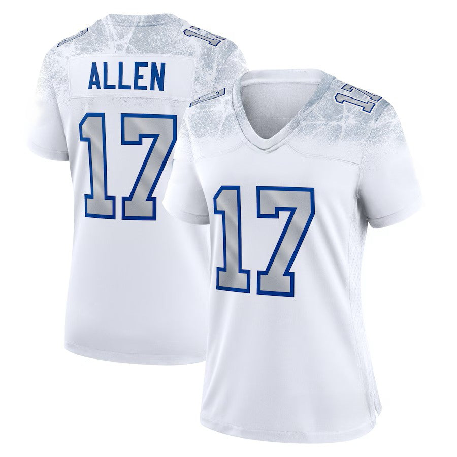 Custom Women's Bills White 2025 Rivalries Collection Exact Replica Football Jersey