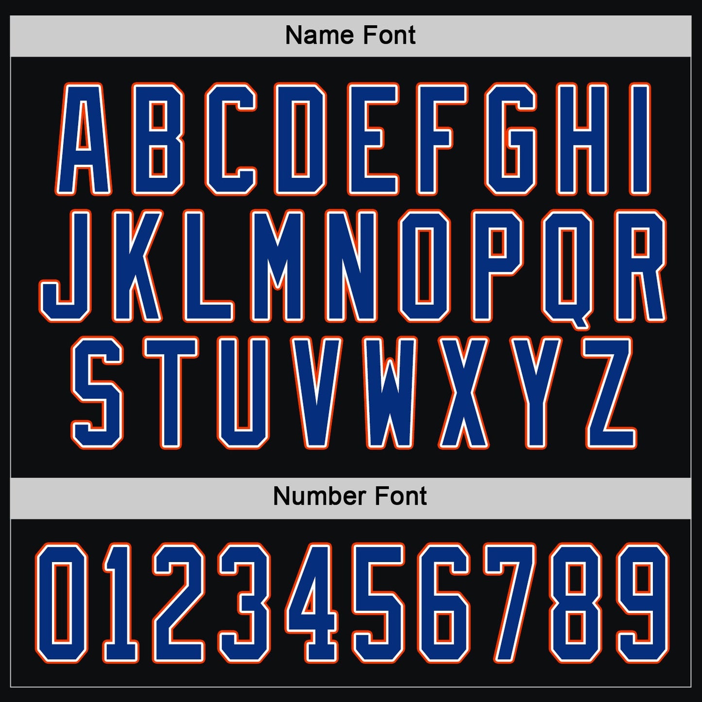 Custom Black Royal White-Orange Hockey Jersey