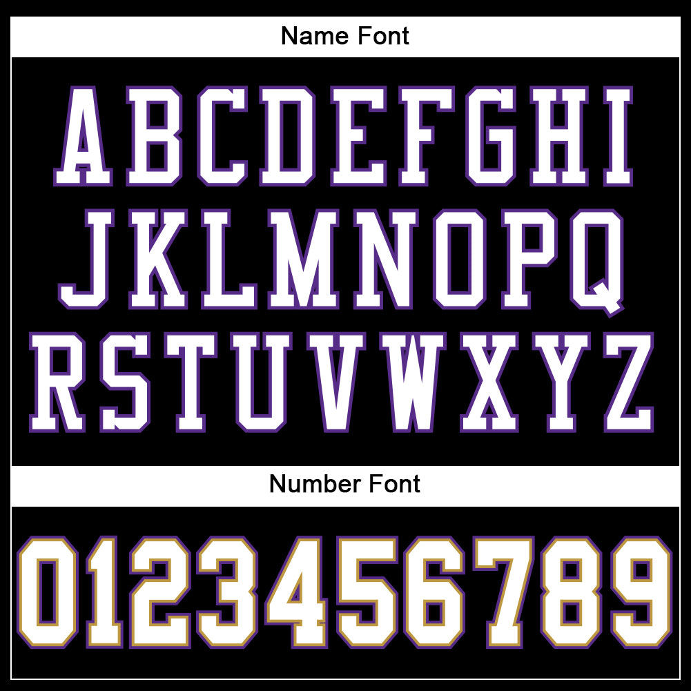 Custom Black White-Purple Mesh Authentic Football Jersey