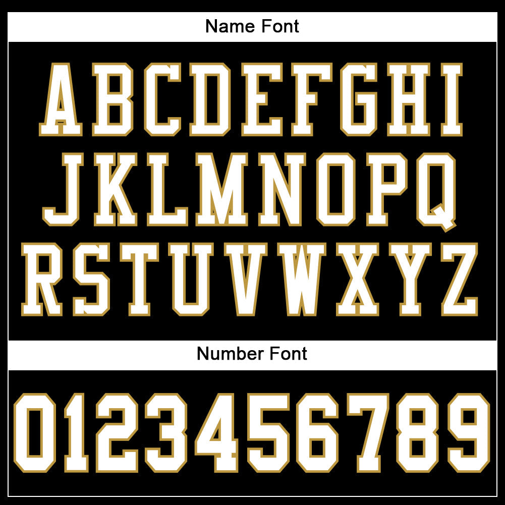 Custom Black White-Old Gold Mesh Authentic Football Jersey