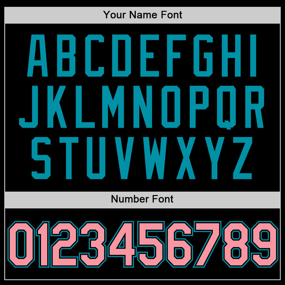 Custom Black Medium Pink-Teal Authentic Throwback Basketball Jersey