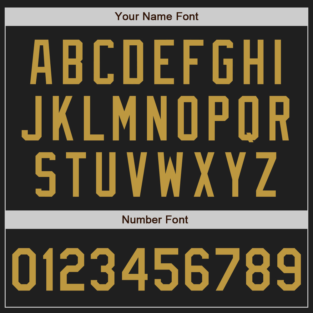 Custom Black Old Gold Authentic Baseball Jersey