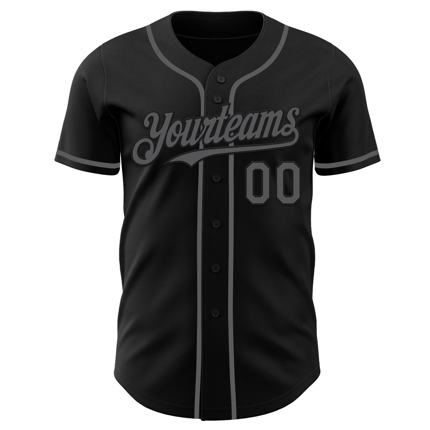 Custom Black Steel Gray Authentic Baseball Jersey