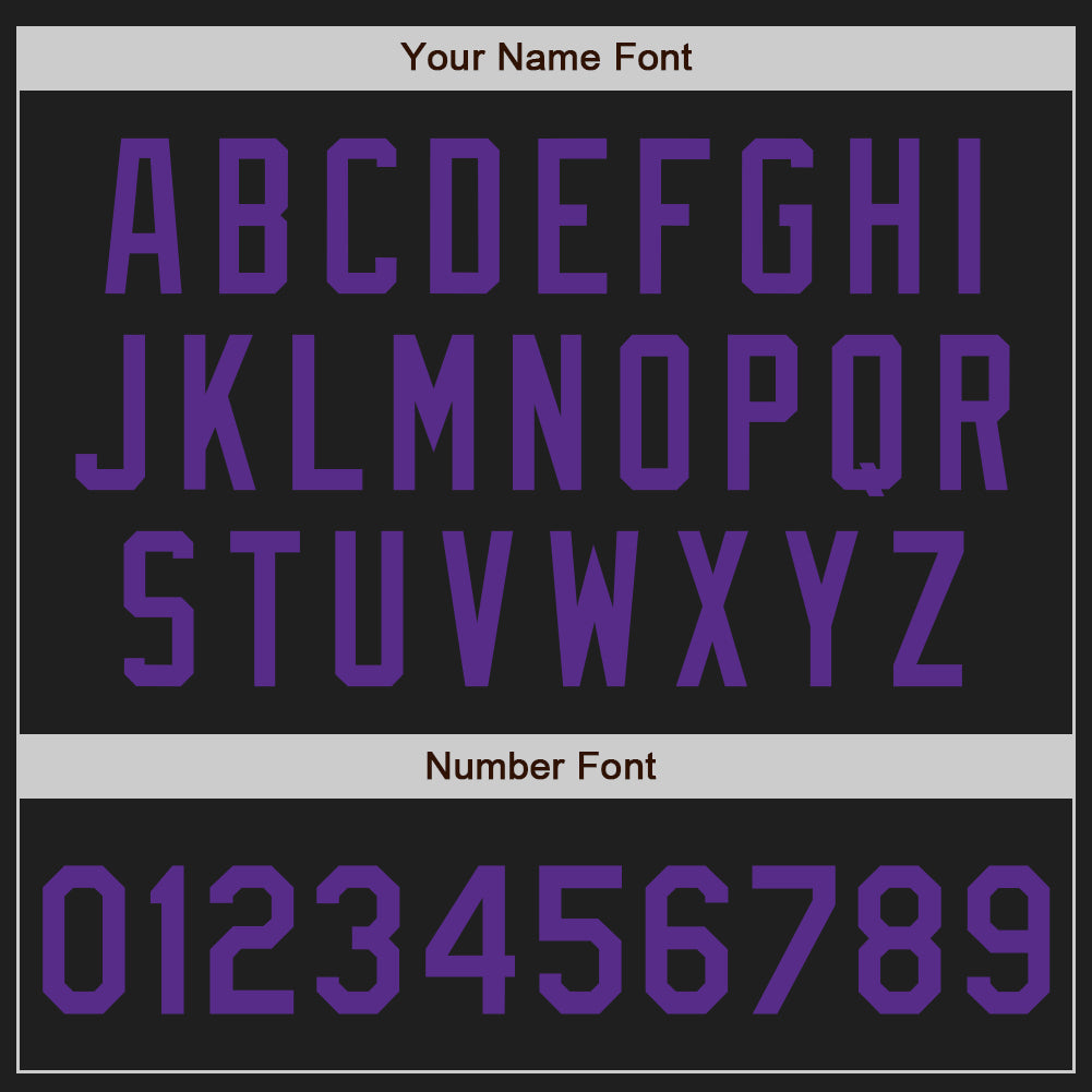 Custom Black Purple Authentic Baseball Jersey