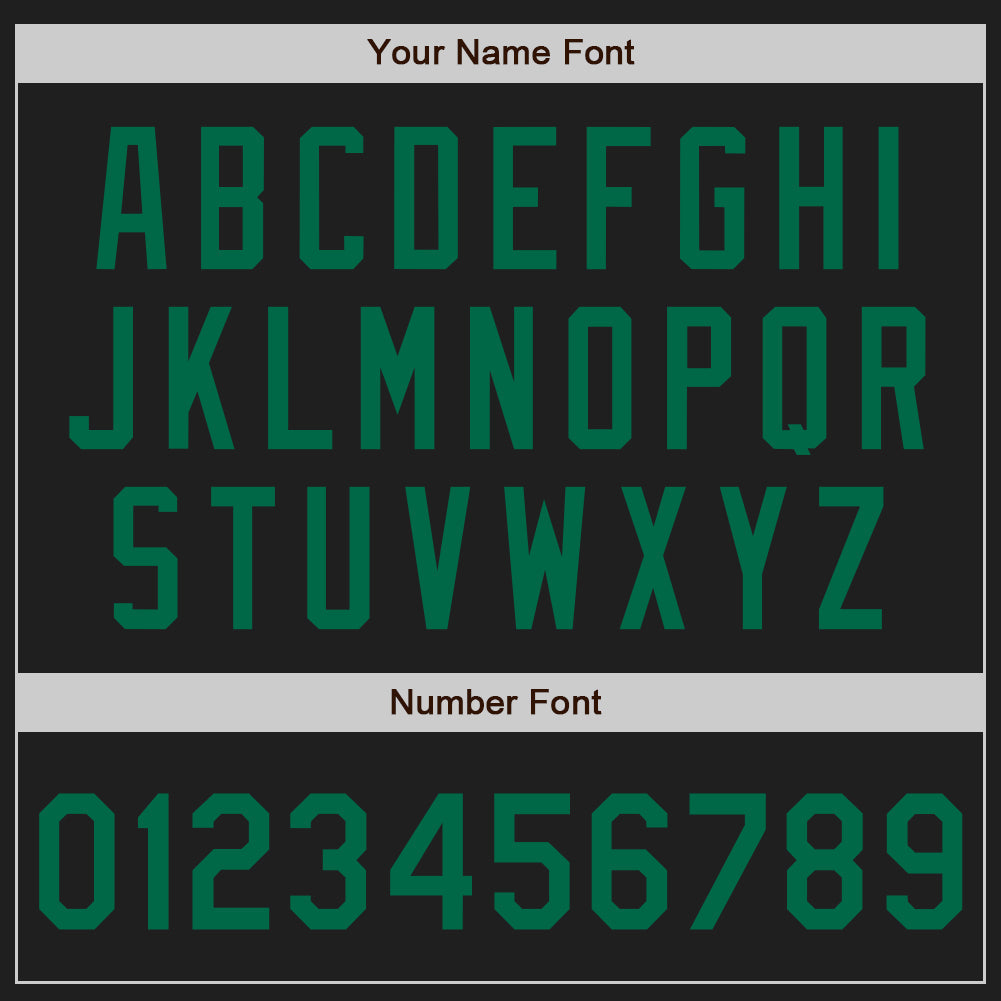 Custom Black Kelly Green Authentic Baseball Jersey