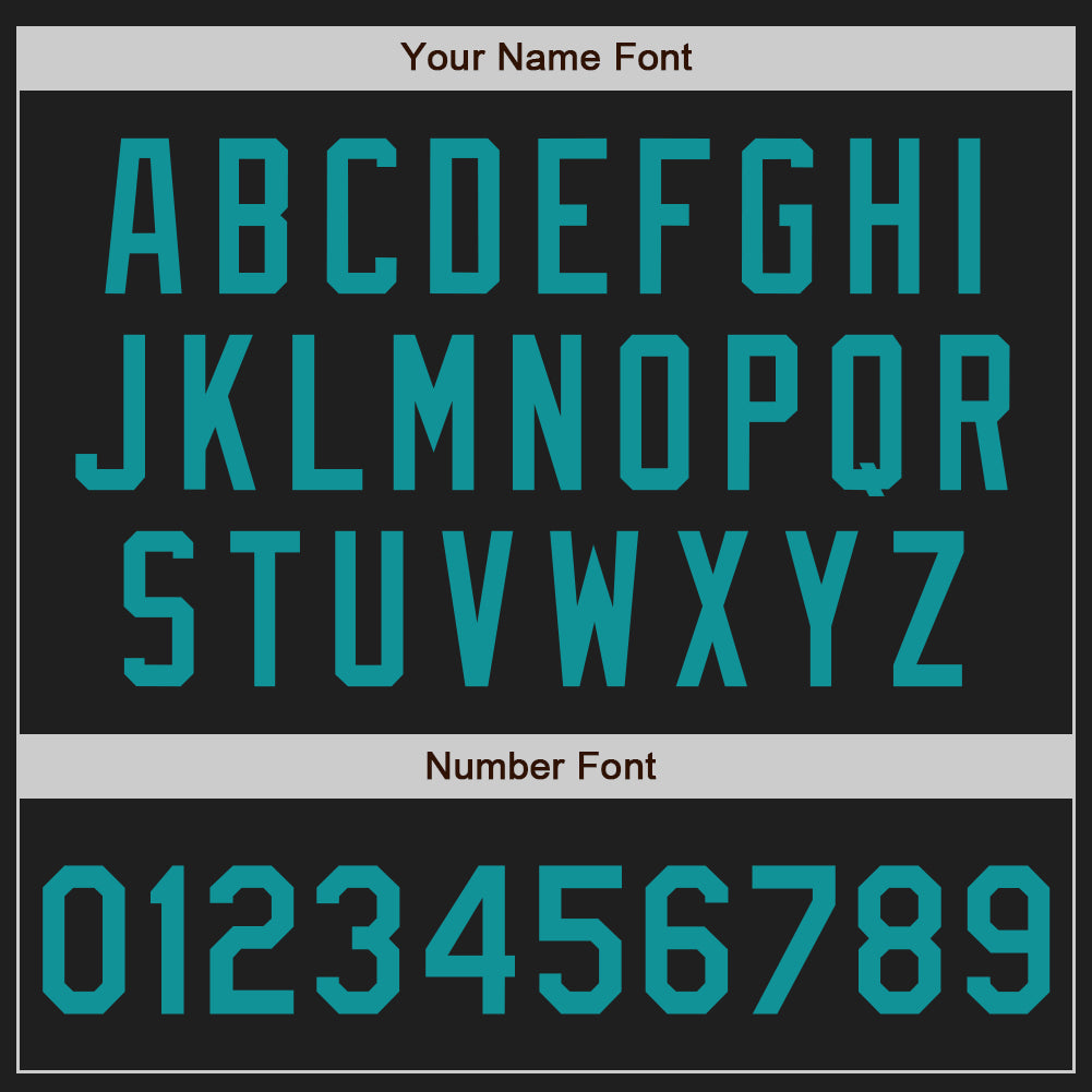 Custom Black Teal Authentic Baseball Jersey