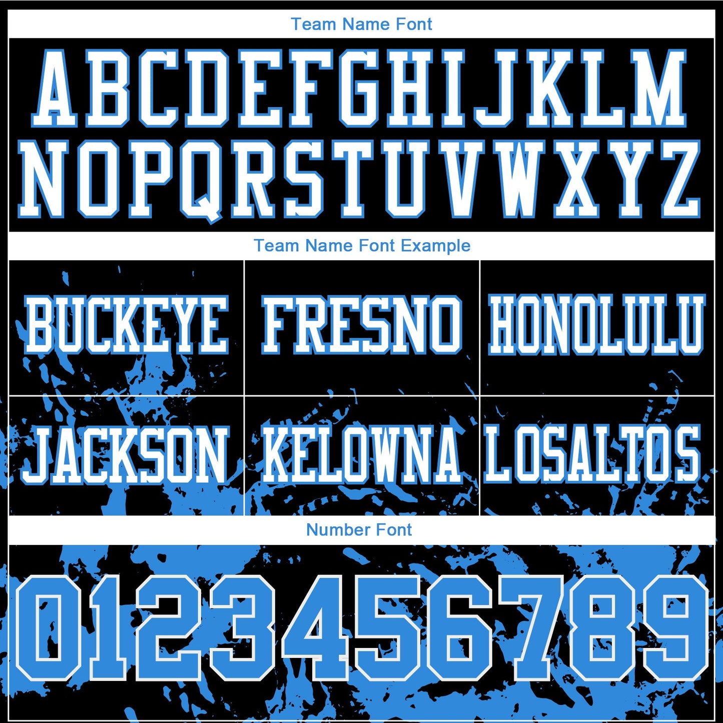 Custom Black Powder Blue-White Splash Mesh Authentic Football Jersey