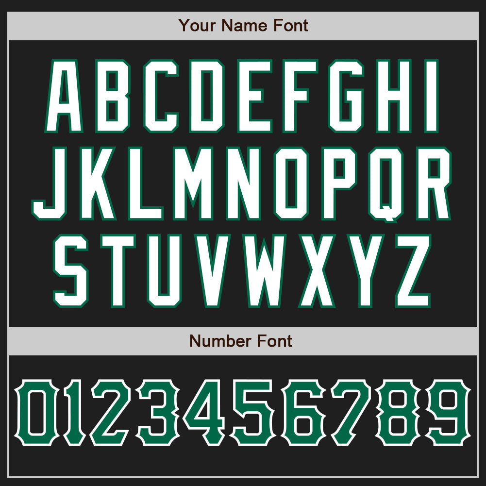 Custom Black Kelly Green-White Authentic Baseball Jersey