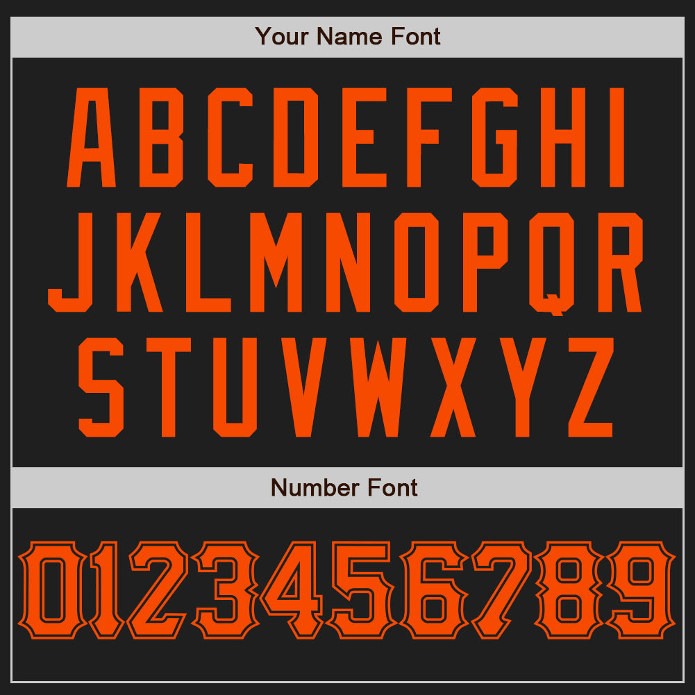 Custom Black Orange Authentic Baseball Jersey