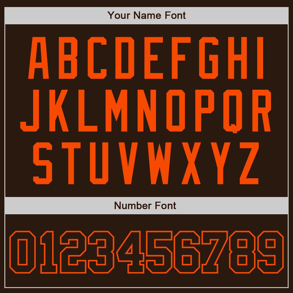 Custom Brown Brown-Orange Authentic Baseball Jersey