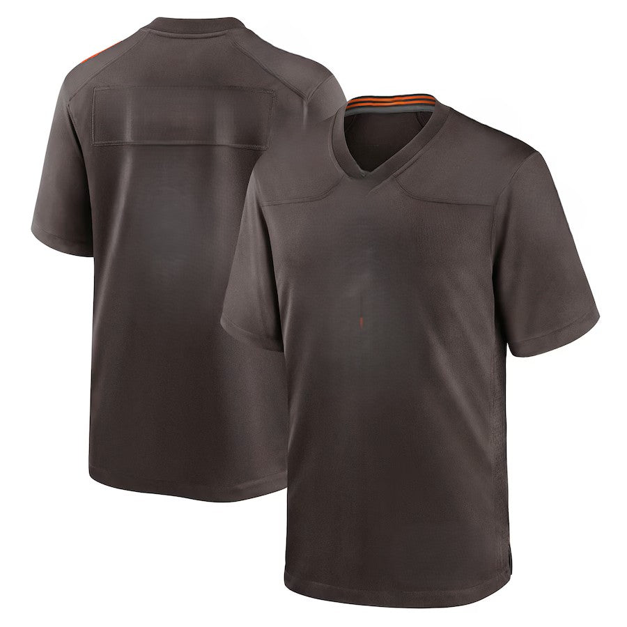 Custom Men's Browns Brown Alpha Dawg Exact Replica Football Jersey