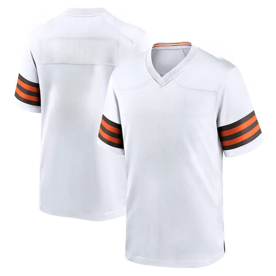 Custom Men's Browns Brown/White Exact Replica Football Jersey