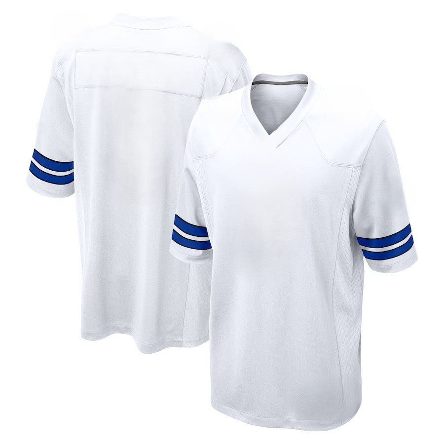 Custom Men's Cowboys White Exact Replica Limited Football Jersey