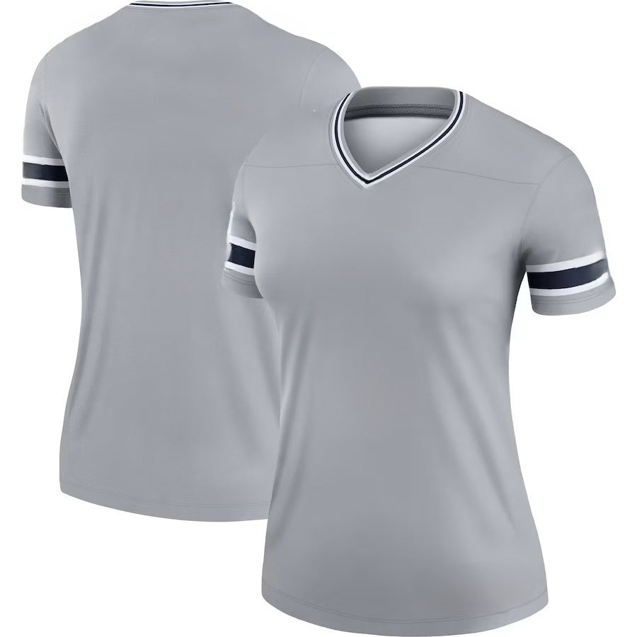 Custom Women's Cowboys Nevy/Gray Exact Replica Football Jersey