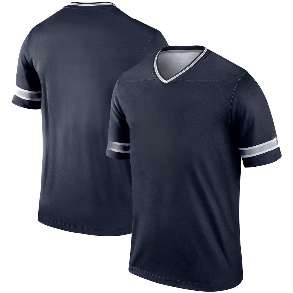 Custom Men's Cowboys Nevy/Gray Exact Replica Football Jersey