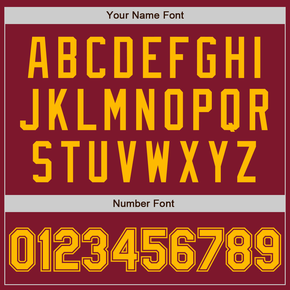 Custom Crimson Gold Authentic Baseball Jersey