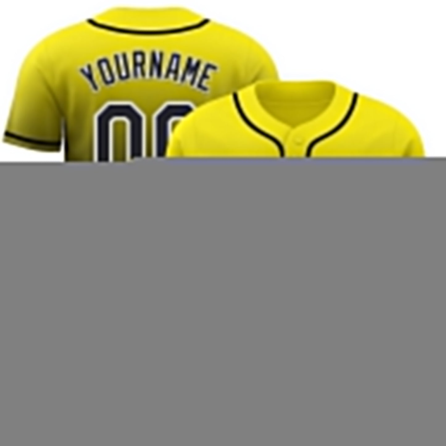 Custom Light Yellow Black-White Authentic Fade Fashion Baseball Jersey