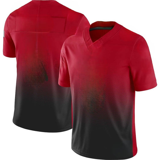 Custom Men's Falcons Red/Black/White Exact Replica Football Jersey