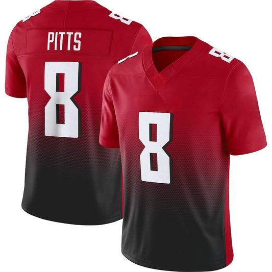 Custom Men's Falcons Red/Black/White Exact Replica Football Jersey