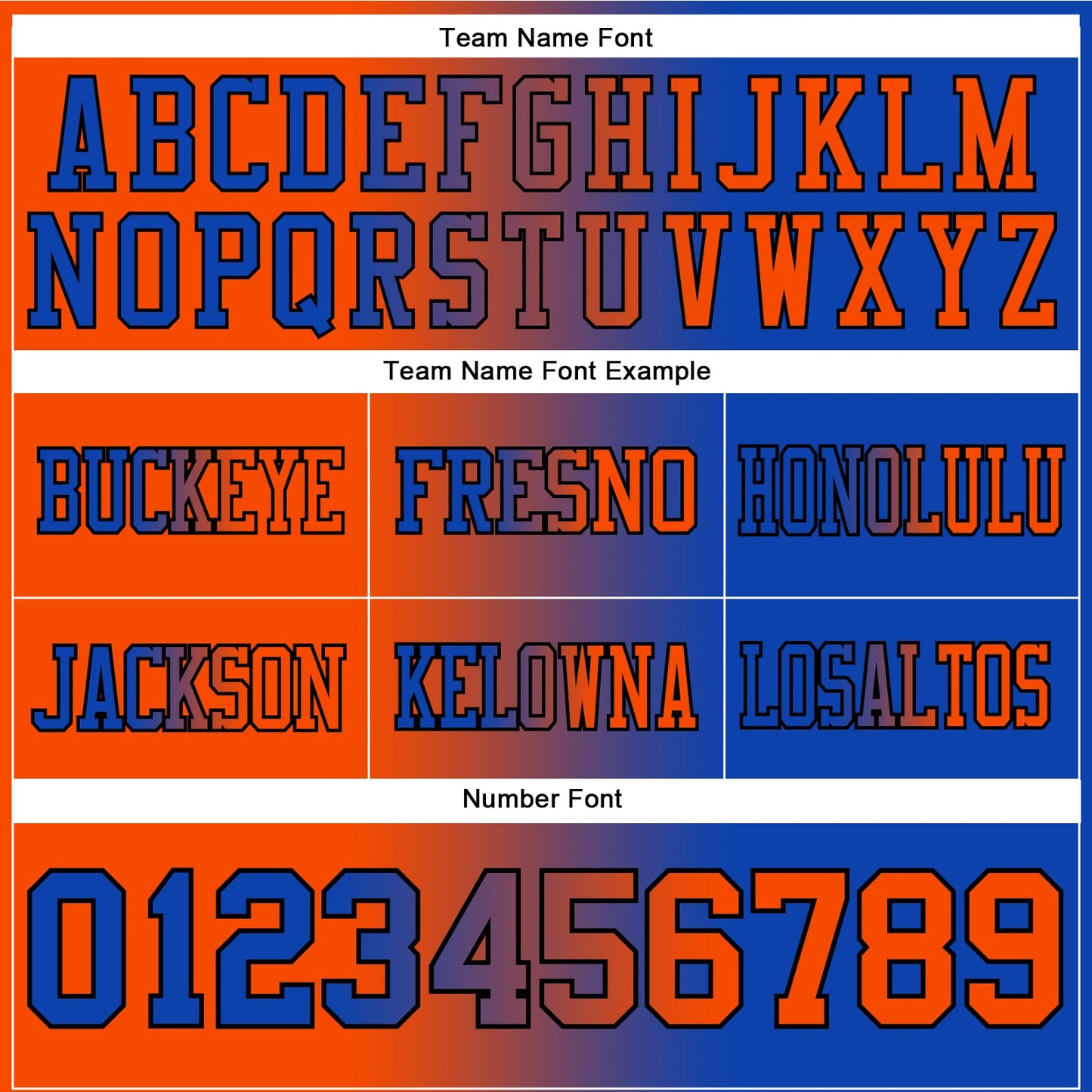 Custom Thunder Blue Orange-Black Mesh Authentic Gradient Fashion Football Jersey