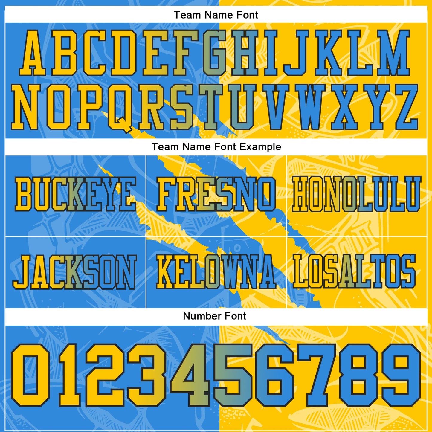 Custom Powder Blue Yellow-Black Mesh Authentic Gradient Fashion Scratch Football Jersey
